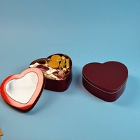 Boîte en fer blanc vide en forme de cœur, boîte cadeau romantique pour la remise des diplômes, mariage, célébrations et autres occasions