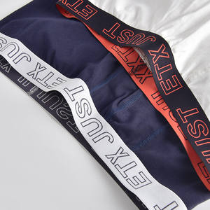 男性用コットン下着通気性カスタムブランドホワイトブルー軽量ロング脚男性用ボクサーブリーフ - Product Image 5