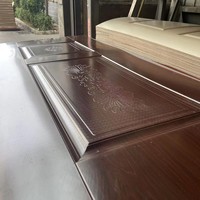 Revêtement de porte en mélamine HDF MDF pour porte intérieure en bois, taille et couleur personnalisées, directement de l'usine