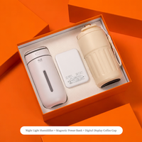Ensemble Cadeau d'Affaires en Gros, Souvenir, Ensemble 3 Pièces : Humidificateur, Batterie Externe, Mug – Cadeau d'Entreprise pour Clients et Employés