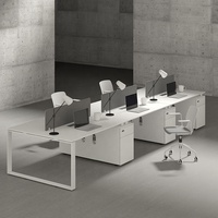 Bureau de bureau de bureau de poste de travail de Table de poste de travail de conception moderne pour 2 4 6 personnes