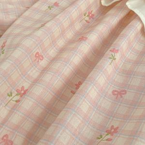 Adorabile tutina a quadri per <span class=keywords><strong>neonata</strong></span> con cappellino per neonati e per la festa dei cento giorni - Product Image 3