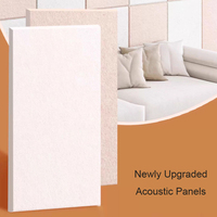 Panneaux acoustiques décoratifs insonorisants en feutre rectangulaires, panneaux de réduction du bruit autocollants en fibre de polyester pour studio