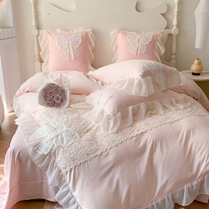Neue Bettlaken Set Bett bezug Kissen bezüge Schmetterling Fee Spitze Feuchtigkeit Atmungsaktive Tröster Sets Bettwäsche Quilts Hohe Qualität - Product Image 2