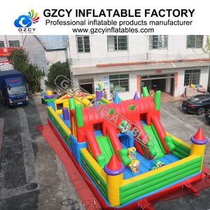 Grand château gonflable gonflable gonflable toboggan sec grand château gonflable amusant ville sautant - Product Image 4
