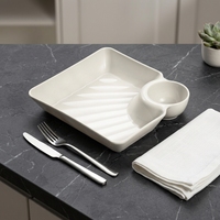 Assiette Créative en Polypropylène Forme Irrégulière Motif Uni Style Naturel Frais pour Sauce et Vinaigre – Nouveauté Maison