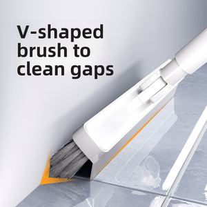Sobam Plastic Gap <b>Brush</b> Toilet <b>Cleaning</b> <b>Brush</b> with Long Handle No Dead Corners <b>for</b> Bathroom Walls and Floors - Product Image 4