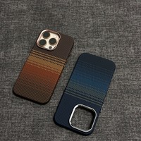 Coque de Luxe Magnétique pour Charge Sans Fil avec Anneau Métallique pour iPhone 16 Pro 15 14 Pro Max, Anti-Choc et Placage