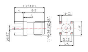 Conectores Coaxiales RF de Bajo Precio de Fábrica, Conector Hembra SMA, Conector de Panel con Brida para PCB, Convertidor, RoHS, en Stock - Product Image 3