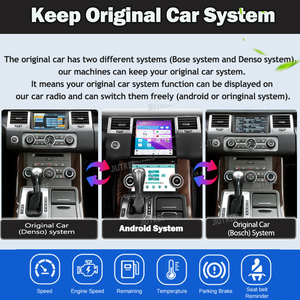 Android 13 đài phát thanh xe AC có điều kiện khí hậu cho Land Range Rover Sport L320 2005-2013 stereo GPS Navigation đa phương tiện Máy nghe nhạc - Product Image 4