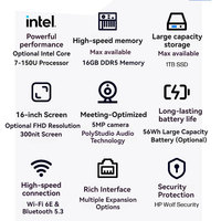 HP PB4G1iR16 Laptop Bisnis 16-Inci untuk Gaming dengan Intel Core7 150U DDR5 16GB 1TB untuk Komputer Kantor