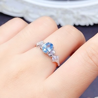Cincin Batu Permata Alami Perak Sterling 925 Laris Manis Grosir, Perhiasan Mewah Ringan Warna Gem Mewah, Perhiasan Halus OEM ODM
