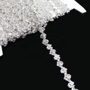 258 कारखाने की आपूर्ति स्ट्रैस गैंडा चेन ट्रिम यार्ड पर सस्ते 9 मिमी क्रिस्टल कप चेन सिलाई - Product Image 5