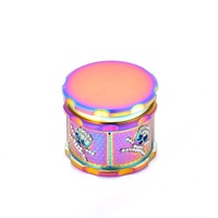 WOWO TECH 2025 Broyeur d'herbes sèches personnalisé de 63mm Briquet en alliage de zinc et accessoire pour fumer avec galvanoplastie en gros fantaisie