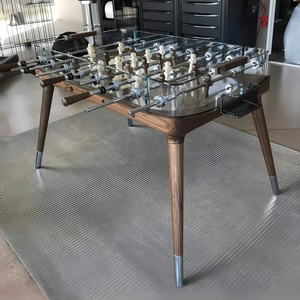 Mesa de Futbolito de Lujo Estilo Italiano, <span class=keywords><strong>Futbol</strong></span>ín de Madera Maciza con Vidrio Templado y Barra Transversal de Acero para Sala de Juegos <span class=keywords><strong>en</strong></span> Casa - Product Image 5