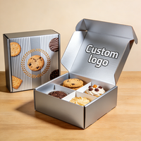 Boîtes d'expédition écologiques de qualité alimentaire pour produits de boulangerie, design mignon pour desserts et thés de l'après-midi, finition mate haut de gamme avec gaufrage