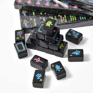 Mini <span class=keywords><strong>Plaque</strong></span> de Mahjong de Luxe Portable, Design Couleurs <span class=keywords><strong>Macaron</strong></span> pour Famille, Entreprise, Amis, Club, Voyage, Fête - Commande en Gros - Product Image 3