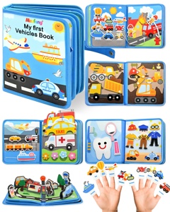 Juguete Educativo Montessori Busy Board, Meafeng 10 en 1, Libro de Actividades Sensoriales con Vehículos para Niños Pequeños de 1, 2 y 3 Años - Product Image 1