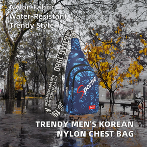 Bolso de Pecho de Nailon Impermeable de Estilo Coreano Informal para <span class=keywords><strong>Hombre</strong></span>, Cierre de Cremallera, <span class=keywords><strong>Bandolera</strong></span> Cruzada con Correa Ancha - Product Image 2