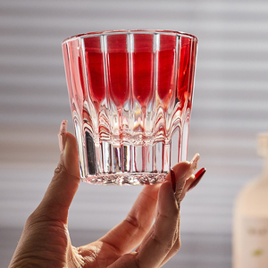 แก้ววิสกี้วินเทจ แก้วทรงโอลด์แฟชั่นด์ สวยงาม สีสันตกแต่งสวยงาม น้ำเงิน ชมพู แดง เหลือง ดำ เขียว แก้วช็อต - Product Image 5