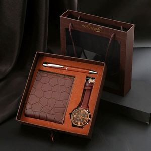 Set de Regalo de Lujo para Hombre, con Logotipo Personalizado, Cartera de Cuero/PU con Impresión Tipográfica, Reloj, Cinturón, Perfume, Recuerdo Empresarial, Año Nuevo, Día del Padre - Product Image 4