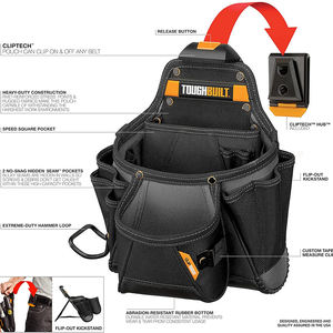 Free sample Tool Pouch with Belt <b>Clip</b> - Modular <b>Clip</b> On Tool Pouch for Tool Belts, Vests, and Panels - Ideal Carpenter - Product Image 6