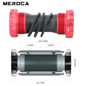MEROCA M68 Steel Bike <strong>Bottom</strong> <strong>Bracket</strong> Screw-in 68/73 sealed Bearing Thread <strong>Bicycle</strong> Center Axle MTB Bike BB Parts - Product Image 3