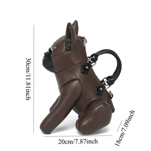 Sacs à main de <span class=keywords><strong>luxe</strong></span> fantaisie en forme de bouledogue français pour femmes, sac à bandoulière créatif en forme d'animal, sac à main bandoulière créatif, cadeau - Product Image 4