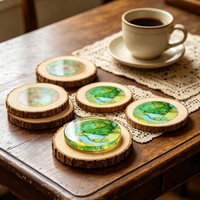 Tranches de bois rondes non finies, disques en bois vierges, découpes en bois naturel pour la peinture DIY, la fabrication de sous-verres en résine, l'artisanat et la décoration intérieure