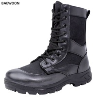 BAEWOON TB24 Nouvelles bottes ultra-légères respirantes à fermeture éclair haute performance pour hommes – Bottes tactiques, de randonnée et d'entraînement, chaussures de sécurité