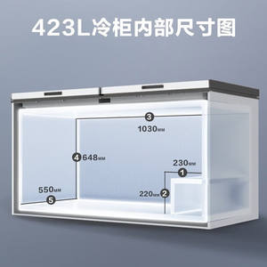 Congelador Horizontal Midea de 423L, Una Sola Temperatura, Congelación Profunda, Descongelación Manual, Unidad de Almacenamiento Eléctrica - Product Image 3