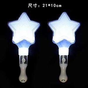 Wholesale Eco-Friendly Plastic Customized Logo Printed <b>LED</b> Flashing Neon Fairy Magic <b>Star</b> Glow Wand Kids Party Favor Carnival - Product Image 5