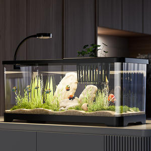 ตู้ปลาทรงสี่เหลี่ยมขนาดเล็กสำหรับตกแต่งบ้าน ทำจากพลาสติกใส มีฝาปิด เหมาะสำหรับเลี้ยงปลาทอง ปลาสวยงาม ตกแต่งห้องนั่งเล่น - Product Image 5