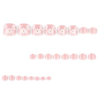 Lot de 24 faux ongles minimalistes blancs en ABS, motif floral, forme cercueil pré-dessinée, à coller, motif carré pour doigts, vente en gros