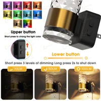 Veilleuses rotatives LOHAS à prise rotative, changement de couleur RVB, capteur crépusculaire, lampes de nuit dorées à brancher pour la décoration de la chambre à coucher et du salon