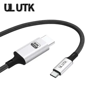 Konverter USB Ke HDMI 8K 48Gbps Kualitas Tinggi USB Ke HDMI USB Tipe C Ke Kabel HDMI