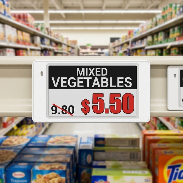 Hipoink 2.13 Inch Digital Price Tags Electronic Shelf Tag Bwr Esl Electronic Shelf Label for Supermarket Store