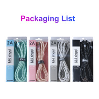 Câble USB de charge rapide SD-213 2A pour iPhone 14/13/12/11/Xs Max/Xr/X/8/7/6/Plus/5/SE, matériau PVC, longueur 2M
