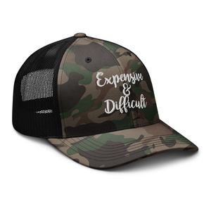 Sombrero de camionero de camuflaje ODM al por mayor, gorra con logotipo bordado personalizado, parte trasera de malla de alta calidad, sombrero deportivo estructurado de 6 paneles, cierre ajustable - Product Image 1