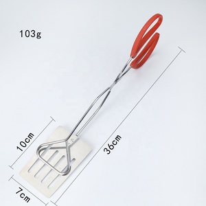Pinces de cuisine en acier inoxydable-Pinces à steak robustes et résistantes à la chaleur avec <span class=keywords><strong>pince</strong></span> à aliments à long manche pour barbecue - Product Image 2