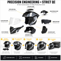 Casque de moto modulaire rabattable pour la conduite urbaine et les voyages, en ABS, double visière, Casco Capacete Moto pour hommes adultes
