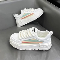 Sepatu Olahraga Pria ML021 Musim Panas, Bernapas, Model Rendah, Sol Tebal, Sepatu Santai Pelajar, Gaya Sederhana Sehari-hari, Sepatu Segar