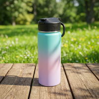 Bouteille d'eau sport en acier inoxydable à double paroi isolée sous vide, écologique, 500 ml, couleur personnalisée, logo, maintien thermique 12-24h