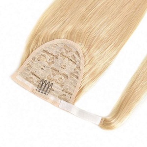 Extensiones de Cabello Humano Remy Brasileño de Doble Trama, Cola de Caballo Larga y Lisa con Clip para Mujer - Product Image 2