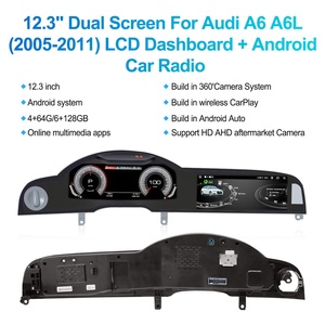 Navihua 12.3 " Dual Screen Android Car Navigation <b>System</b> with Wireless CarPlay Androidauto for Audi A6 2005-2011 Built-in WIFI - Product Image 4