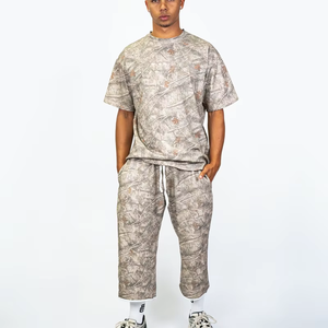 <b>Men's</b> <b>Camouflage</b> Printed Capri <b>Shorts</b> Mid Waist Drawstring Elastic Breathable Casual Streetwear Sweat Pants - Product Image 2