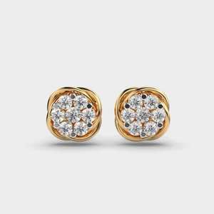 Boucles d'oreilles clous en diamant étincelant en argent sterling 925, bijoux fins de créateur pour mariée, mariage et mode quotidienne - Product Image 6