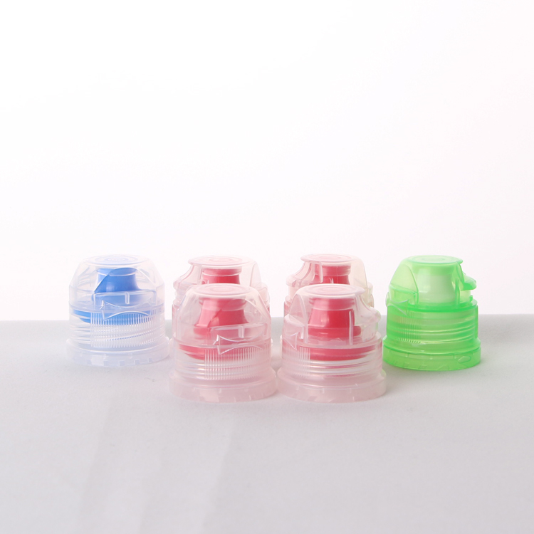 食品グレードプラスチック製フリップトップキャップ、吸い口付き