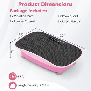Plateforme vibrante d'exercice HALLEY en ABS avec écran numérique, télécommande 10 vitesses, pour fitness à domicile et entraînement corporel complet - Product Image 6