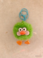 Porte-clés peluche boule de charbon mignonne, breloque pour sac, poupée en peluche douce, pompon, cadeau de fête